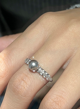 轻奢锆石麦穗开口戒指高级感