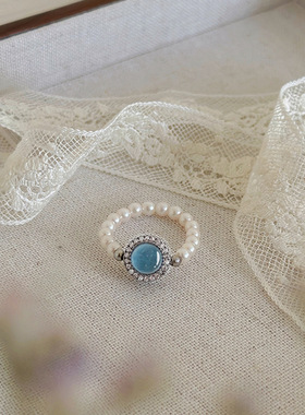 时尚个性珍珠食指戒指轻奢