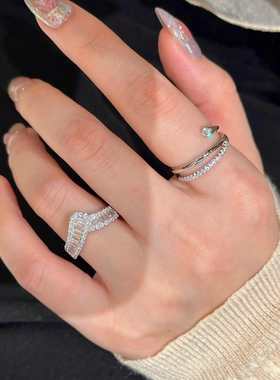 公主的戒指高端简约食指开口戒指