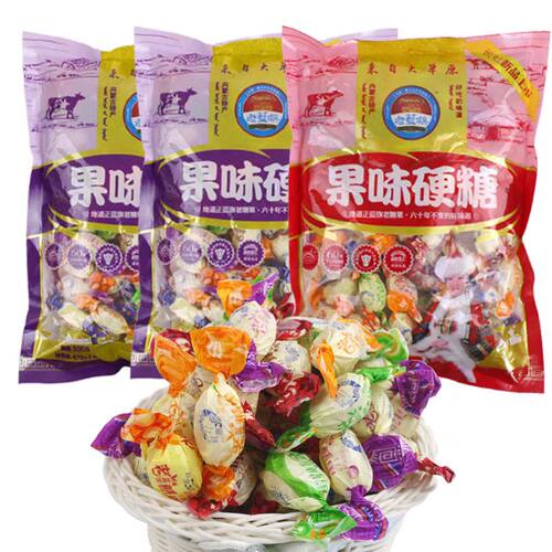 1斤老蓝旗内蒙古老工艺水果糖