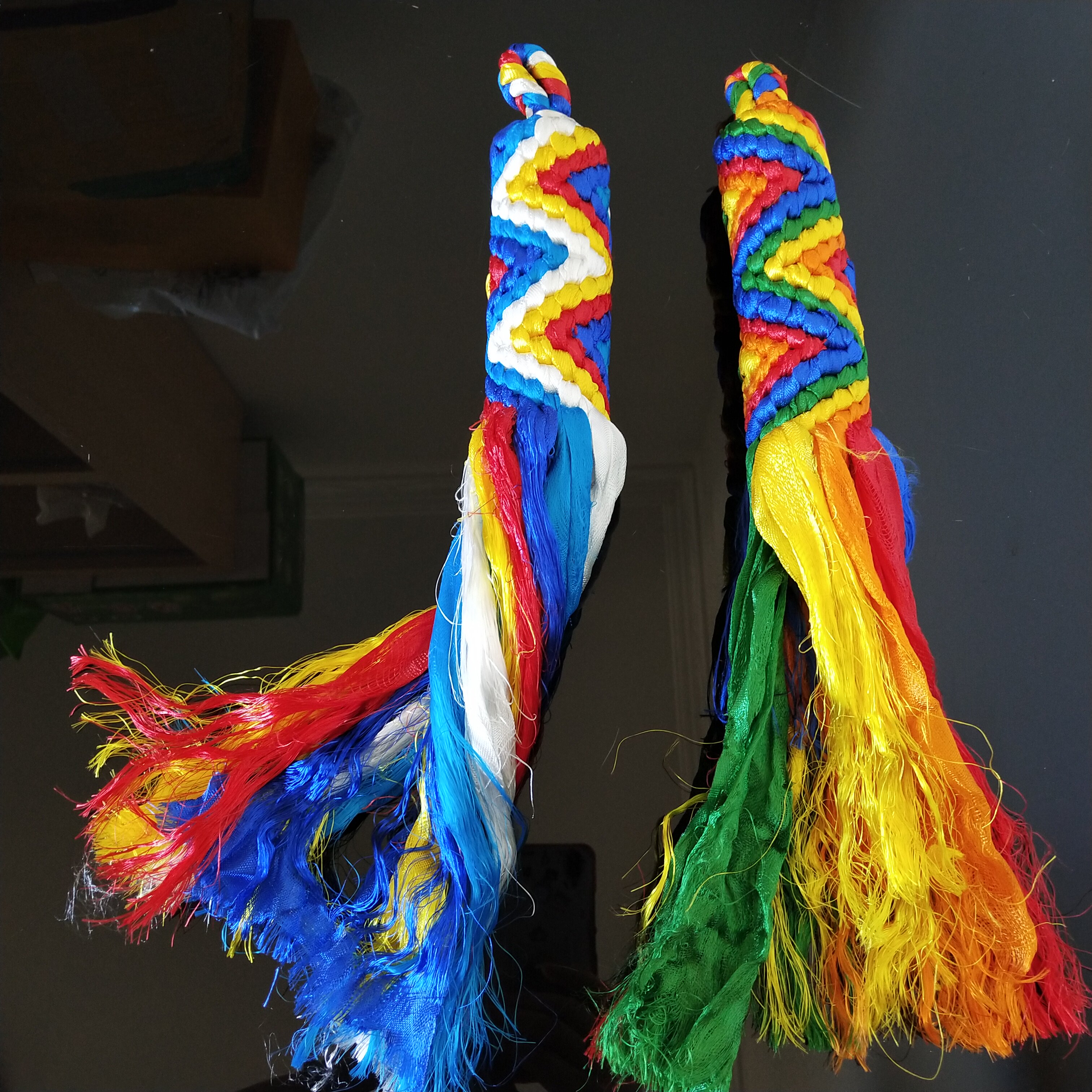 藏族哈达五色金刚结手编五彩吉祥结车内饰品平ai挂件家饰民族风