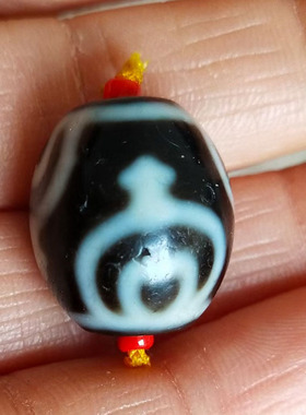 天然藏式达洛虎牙天珠散珠子diy多宝配件文玩吊坠锁骨链