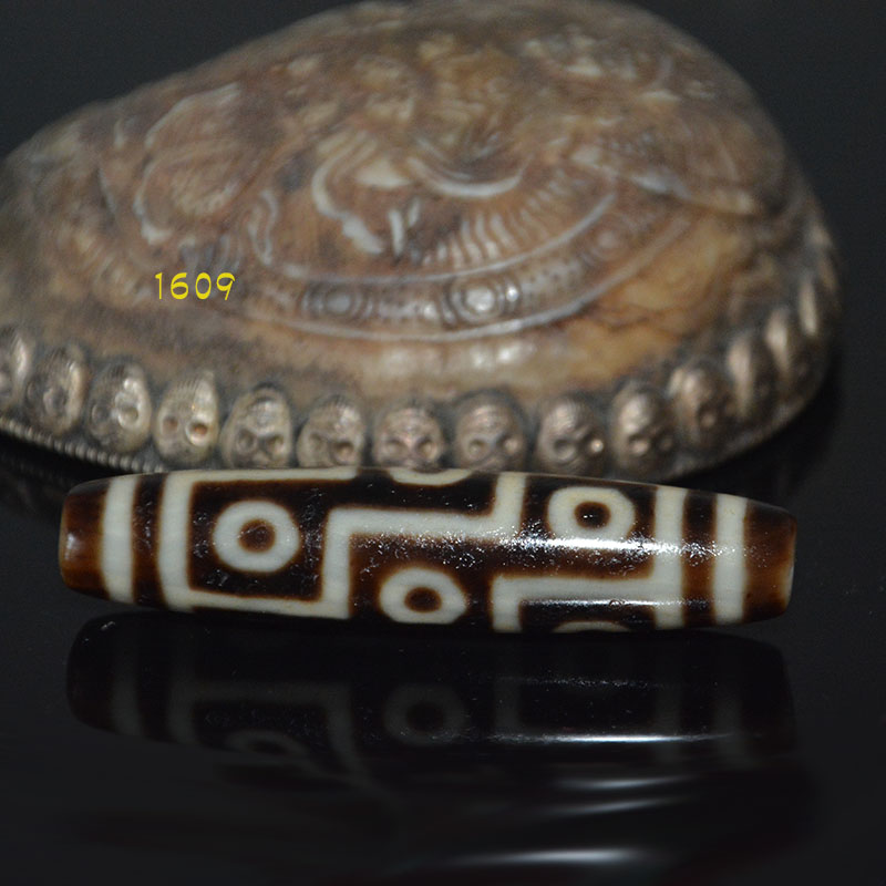 一图一物西藏九眼高油风化天珠真品大号吊坠锁骨链送项链绳做成品