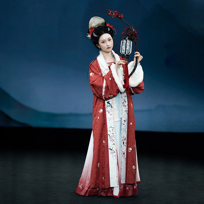 瞳莞原创汉服红梅煮雪2.0直领对襟长褙子秋冬保暖汉服百迭裙百搭,模玩/动漫/周边/娃圈三坑/桌游,古风/国风套装,淘宝优惠券,粉丝福利购,淘宝优惠卷