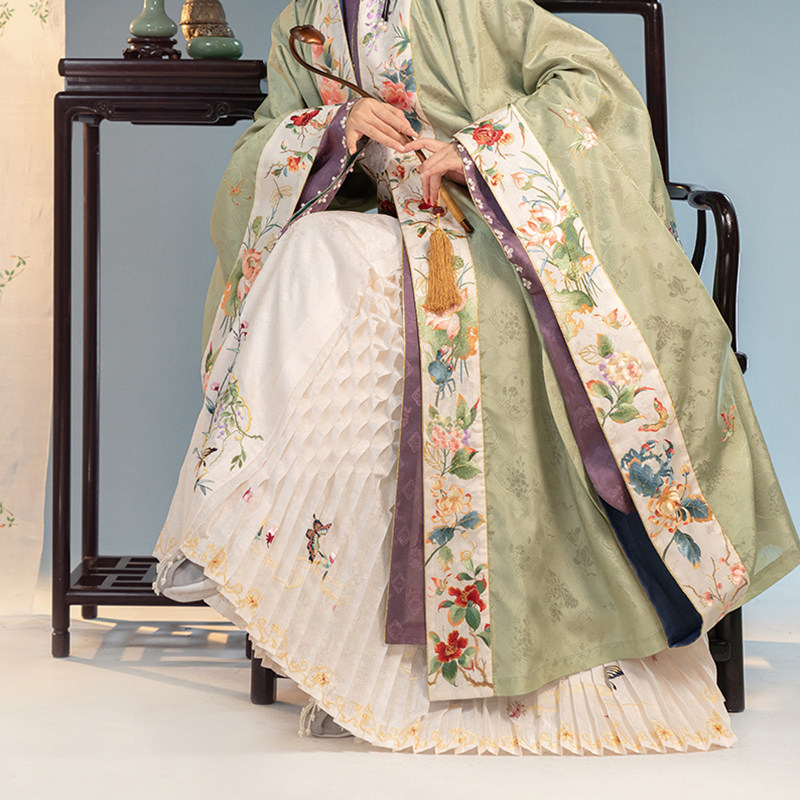 瞳莞汉服原创设计一年景色百褶马面裙汉服女挑线款裙子,模玩/动漫/周边/娃圈三坑/桌游,古风/国风套装,淘宝优惠券,粉丝福利购,淘宝优惠卷