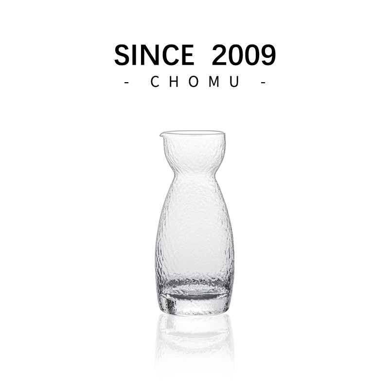 清酒壶黄酒温酒具套装家用冰镇玻璃冷萃壶白酒分酒器一口小酒杯子