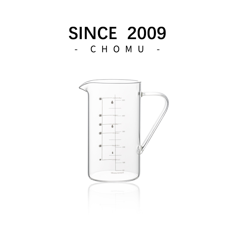 CHOMU咖啡壶带刻度高硼硅玻璃
