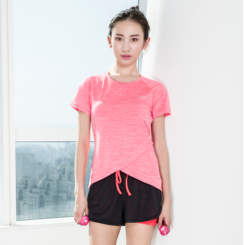 Tshirt de sport femme USA PRO CS1SS16033 en polyester - Ref 460220 Image 1