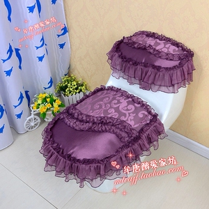 包邮 博文布艺品牌正品坐便马桶套马桶垫罩暖垫 OU方形翔云三件套