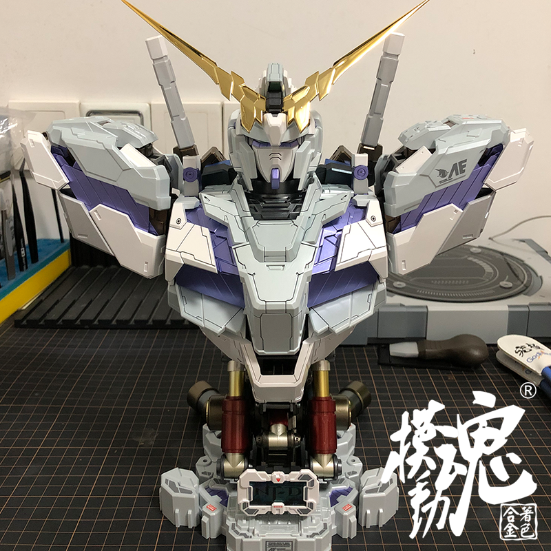 模动魂合金着色 亿辉  1/35 独角兽 胸像 半身像 拼装模型