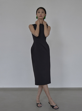 mytopbuyer BNPS 轻礼服小众高级感黑色连衣裙轻奢小黑裙无袖中裙