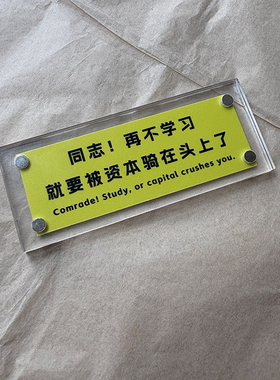同志！再不学习就要被资本骑在头上了 创意冰箱贴 家居装饰品