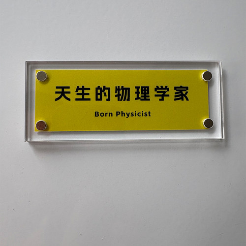 “天生的物理学家”物理学科周边磁吸冰箱贴定制理科党的创意礼物