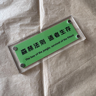 森林法则 适者生存 生活方式系列 治愈系小众文字磁吸冰箱贴