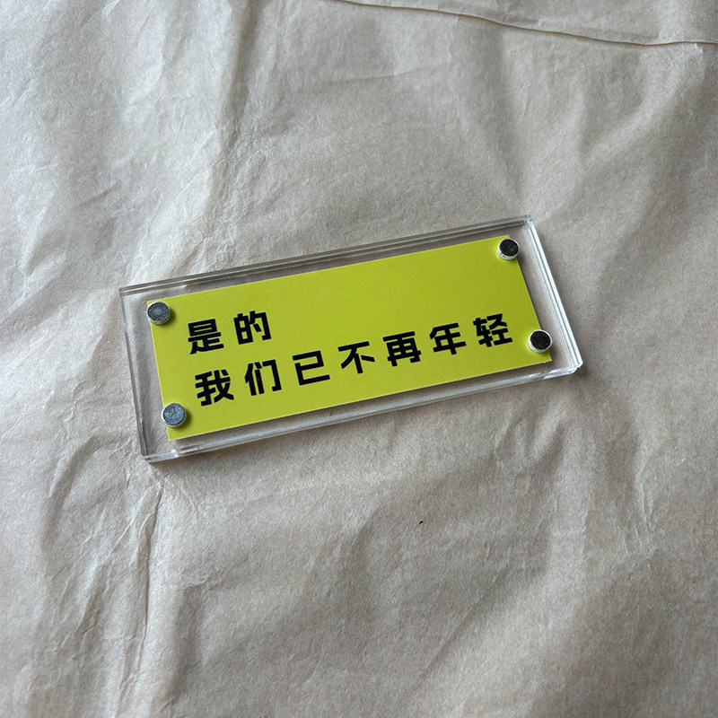 是的 我们已不再年轻 文艺诗歌治愈系冰箱贴 小众装饰品
