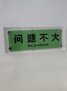 问题不大 No problem 有趣的创意文字磁吸冰箱贴