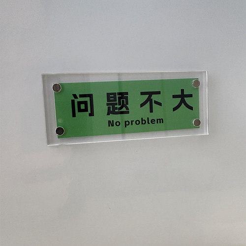 问题不大 No problem 有趣的创意文字磁吸冰箱贴