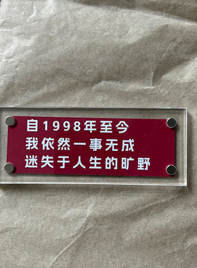 【可定制年份】抽象趣味诗歌冰箱贴磁贴文艺范diy定制精神状态