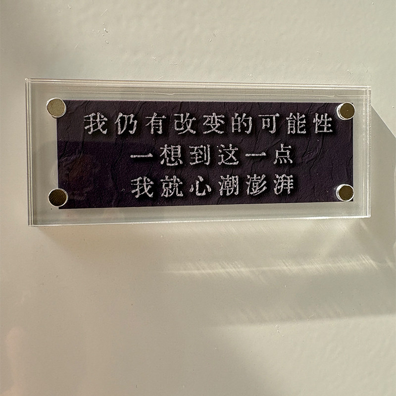 我仍有改变的可能性一想到这一点我就心潮澎湃 励志正能量冰箱贴