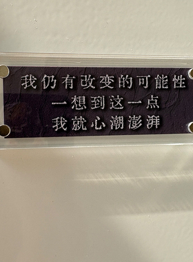 我仍有改变的可能性一想到这一点我就心潮澎湃 励志正能量冰箱贴