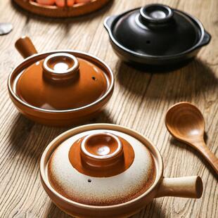 天戈砂锅罗妈同款单柄土锅老式干烧煲仔饭传统粗陶小沙煲单人砂锅