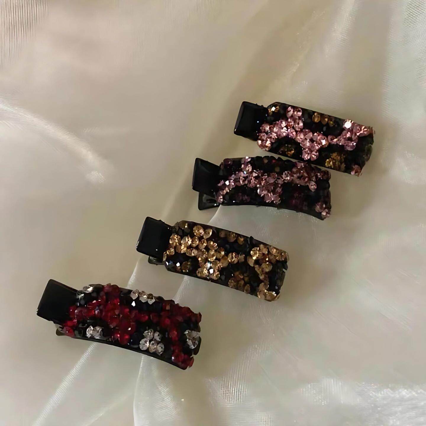 百搭带钻发夹炫彩碎发夹侧边夹刘高海夹级鸭嘴夹新款各种头发夹子