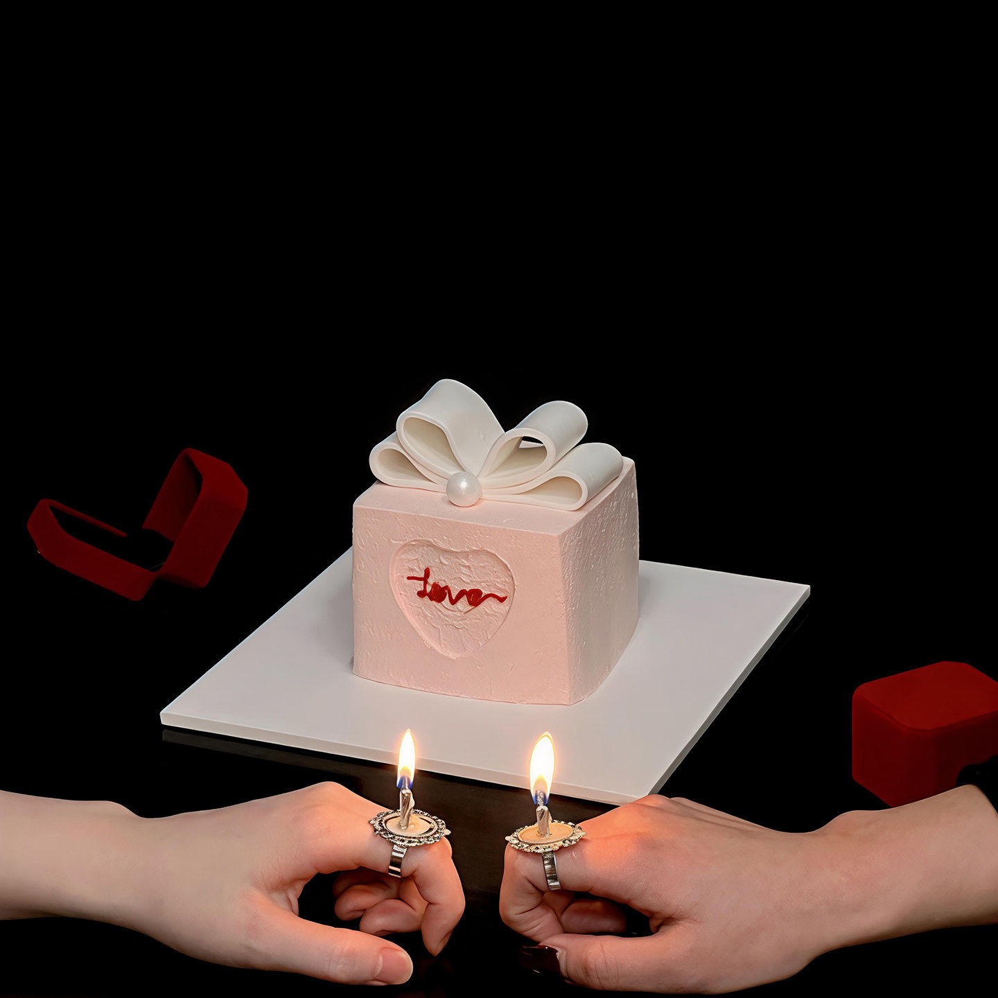 网红214情人节ins风烘焙蛋糕装饰摆件创意银色戒指戒托杆子蜡烛,节庆用品/礼品,蛋糕/烘焙装饰用品,淘宝优惠券,粉丝福利购,淘宝优惠卷