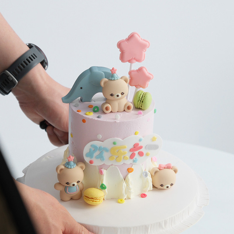 欢乐六一网红烘焙蛋糕装饰摆件儿童节星星帽小熊小象五角星插件,节庆用品/礼品,蛋糕/烘焙装饰用品,淘宝优惠券,粉丝福利购,淘宝优惠卷