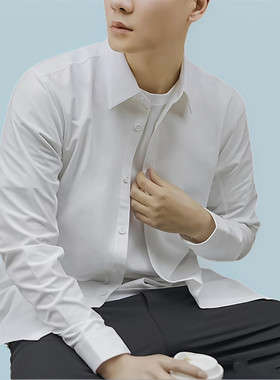 宝儿外贸lu平替男士NewVenture秋款长袖衬衫商务休闲修身衬衣2733