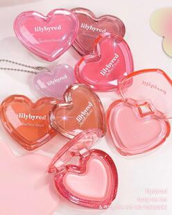 韩国lilybyred新款爱心珠光奶油腮红膏高光提亮显白自然oliveyoun