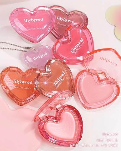 韩国lilybyred新款爱心珠光奶油腮红膏高光提亮显白自然oliveyoun