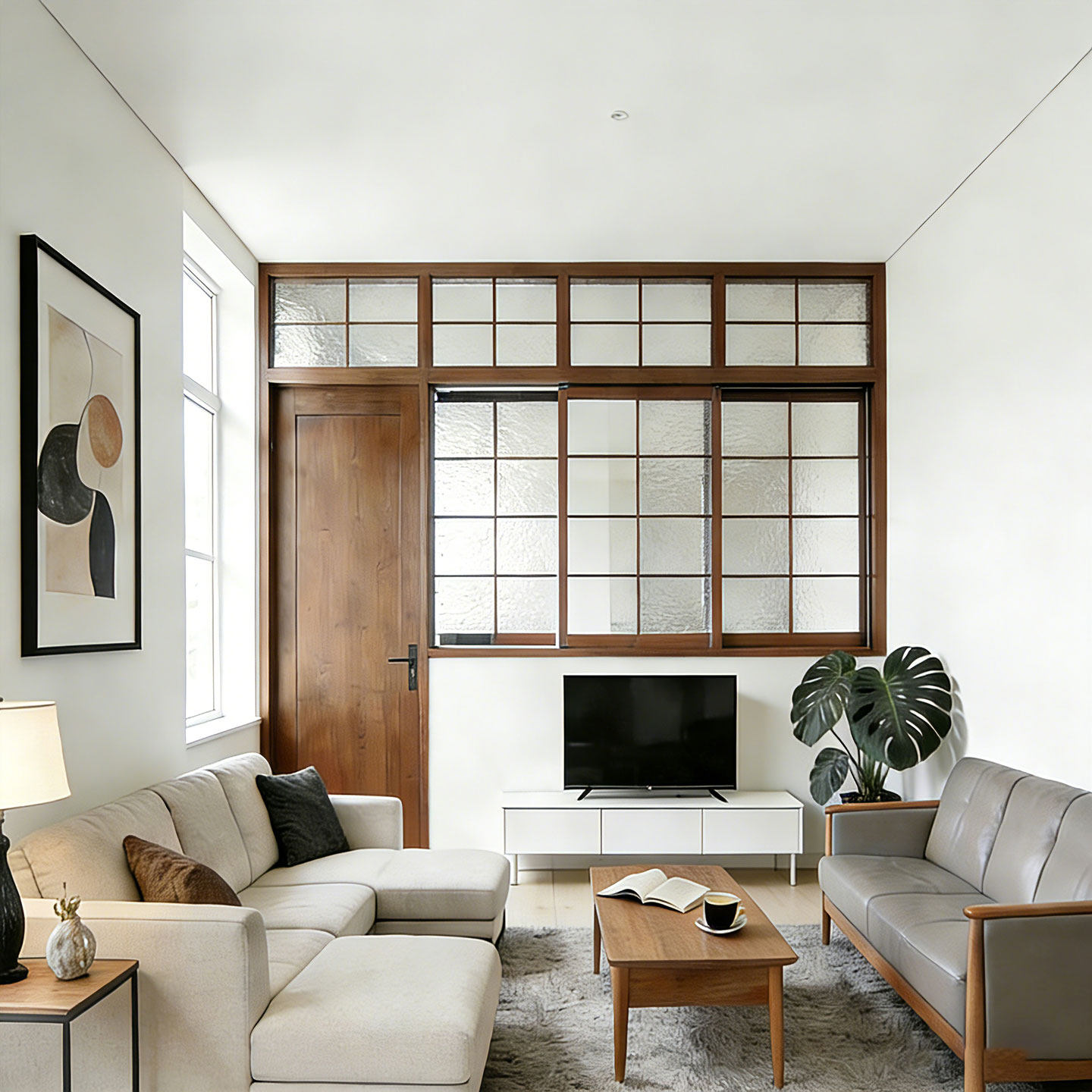 门窗定制室内隔断门窗一体网红厨房门窗隔断门联窗定做实木门窗