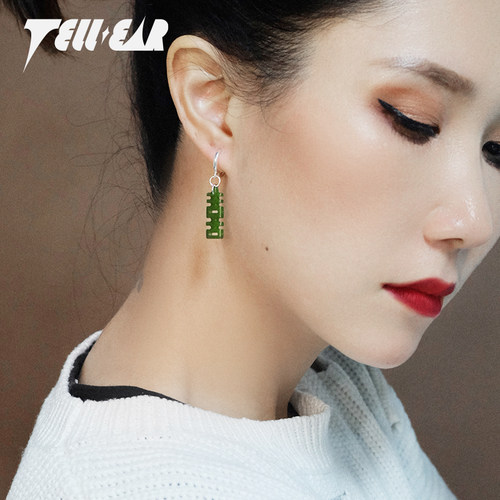TELLEAR925纯银男女百搭喜庆耳环