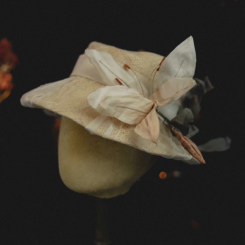 手作森系田园花朵礼帽