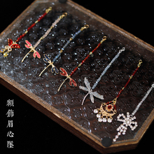 喜看新中式秀禾前额眉心坠水钻额饰新娘结婚减龄古典造型盘发头饰