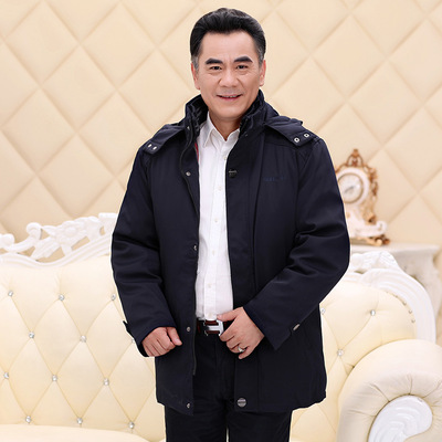冬季可脱卸内胆羽绒服中老年人男