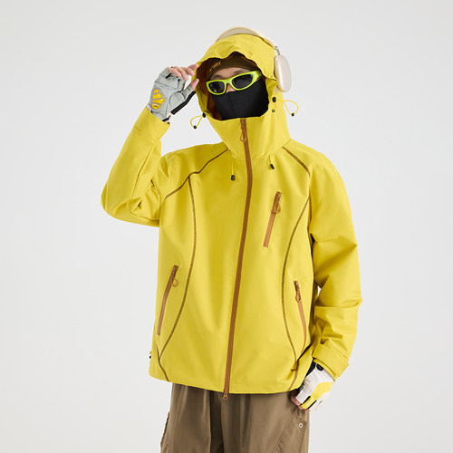 虹德齐春季男女夹克冲锋衣登山服户外防水高品质防风连帽20262