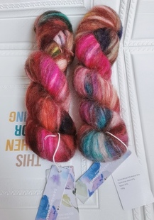 泽田手染35%南非KID马海%35澳大利亚羊毛30%尼龙光泽高毛感长100G