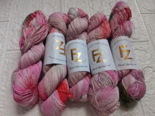 98%有机马匹棉2%AK闪丝365m手染细线披肩毛衣围巾四季用线100g/绞