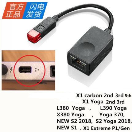 适应于 X1 Carbon S1 L380迷你网口RJ45以太网卡4X90F84315转接线