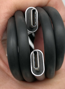 倍思TYPE C对C数据线PD快充双C线USB3.2 GEN2一线通5A 4K立讯柔软