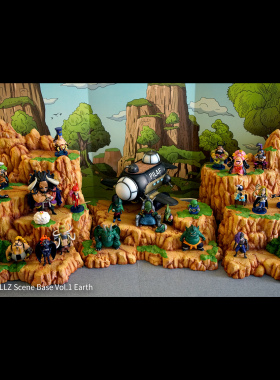 JacksDo 龙珠场景 第一弹 绿色草地场景模型 gk树脂场景拼装模型