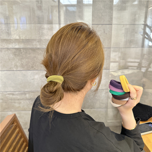 日韩高弹力彩色皮筋东大门同款 无接缝马尾发圈少女丸子头绳皮筋