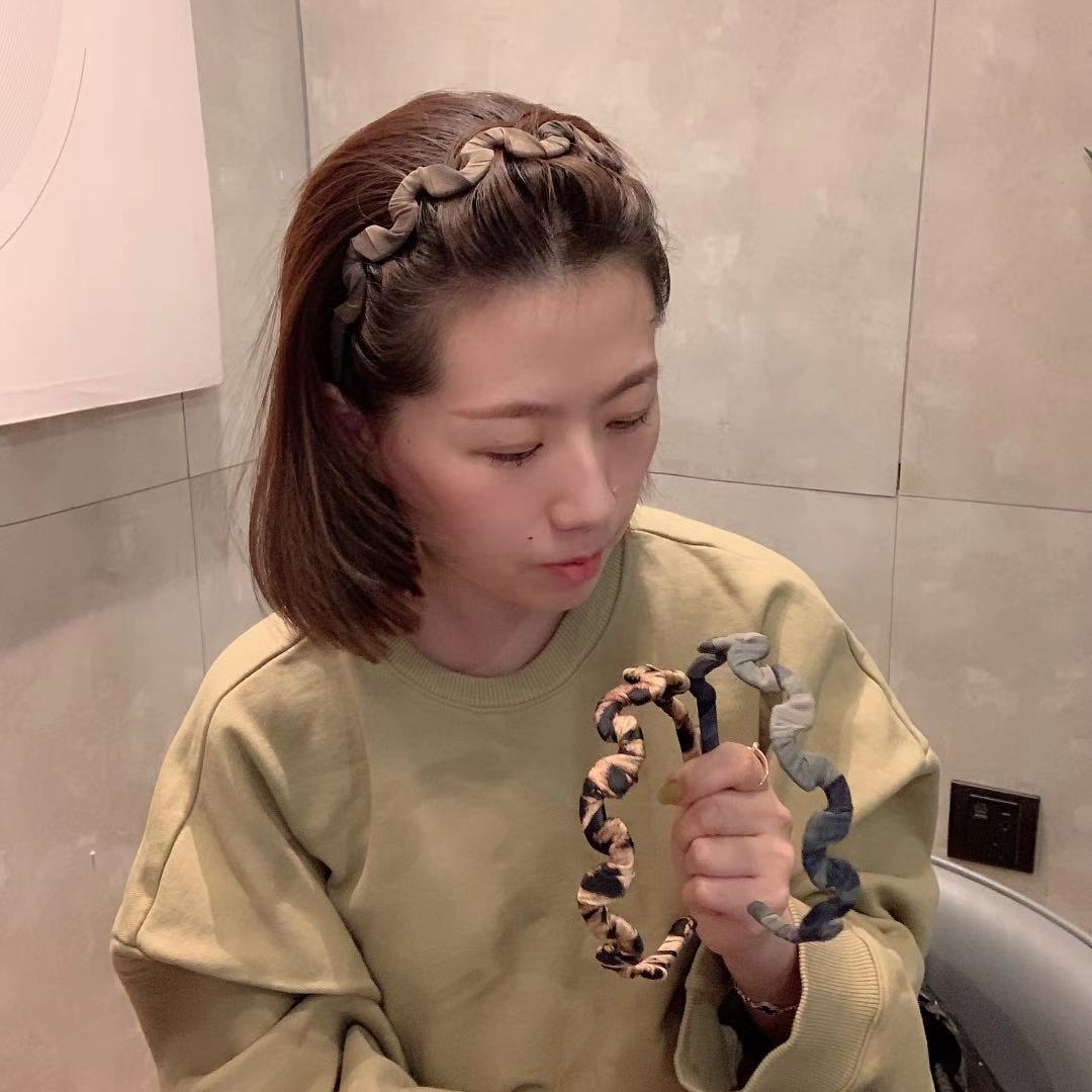 东大门同款豹纹波浪ins风发箍