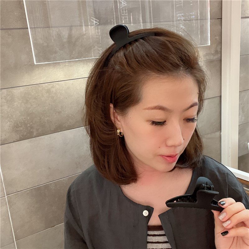 盘发抓夹日韩少女风格磨砂彩色抓