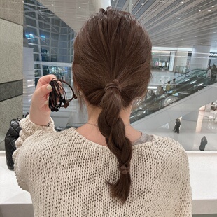 中国结头绳气质橡皮筋绑发圈少女扎头发绳头饰多股弹力绳简约马尾