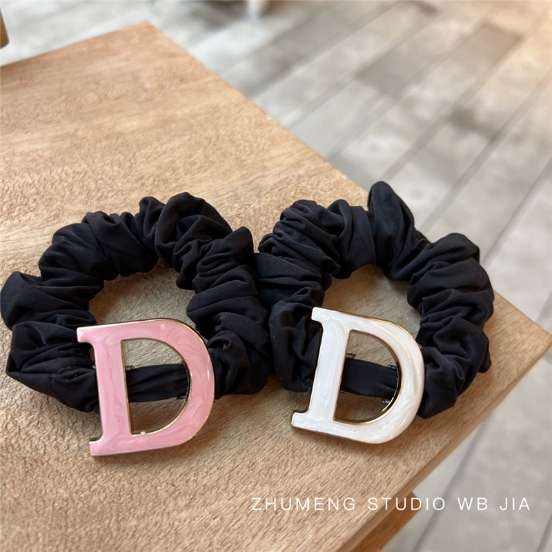 彩色字母d大肠发绳ins少女时尚皮筋网红发圈东大门同款丸子头绳