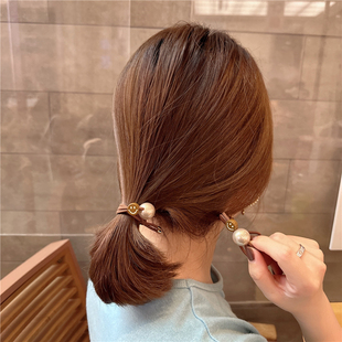 东大门同款 笑脸金球弹力发绳双股网红丸子头绳ins少女可爱皮筋圈