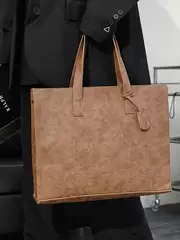 Men's Horizontal Vintage Tote Bag, Korean Style Men's Bag, Trendy Men's Shoulder Bag, Versatile Crossbody Bag, Laptop Bag