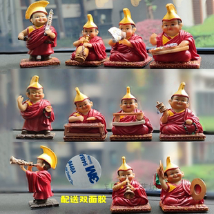 西藏青海藏族工艺品可爱喇嘛车载饰品树脂藏式摆件拉萨旅游纪念品